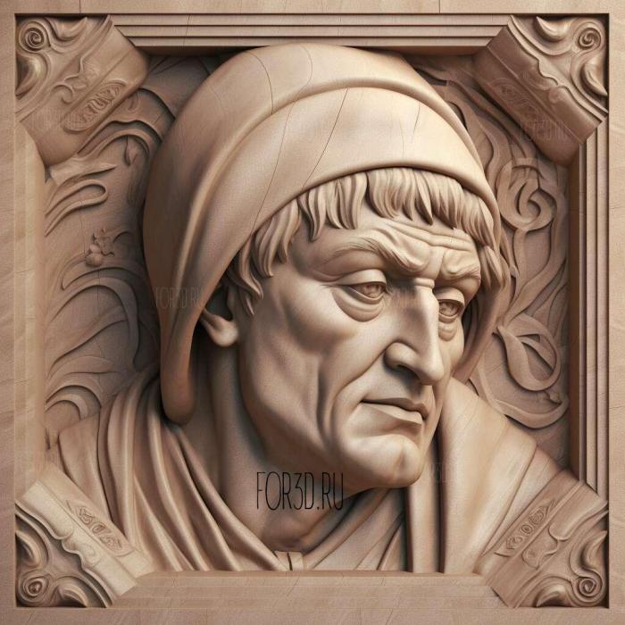 Dante Alighieri 2 stl model for CNC